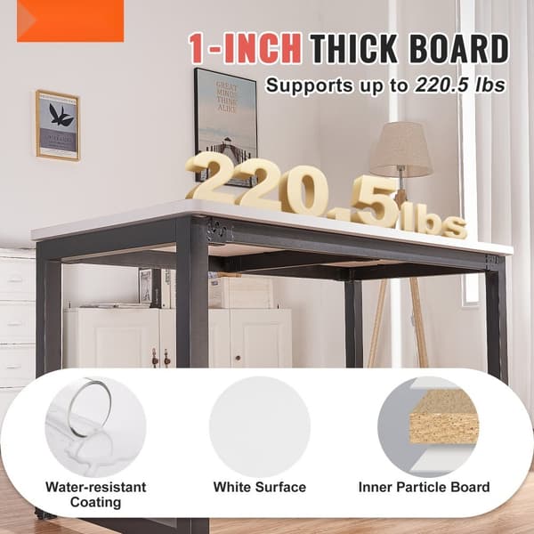 Bordplade 55" x 28" x 1", 220,5 lbs kapacitet, universel spånplade til højdejusterbart elektrisk skrivebord, perfekt til hjem og kontor.