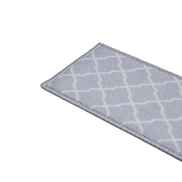 Trappetrin Skridsikker Tæppe 9" x 28", Indendørs Trappeløber til Trætrin, Bløde Kanter, Anti-Slip Måtter til Børn og Ældre, 15 stk, Lysegrå
