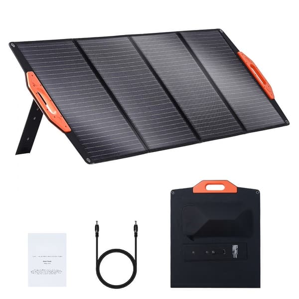 Bærbart 120W monokrystallinsk solpanel - foldbart ETFE opladersæt til solenergi.