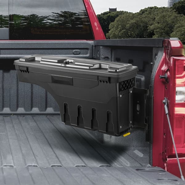 Låsbart truckbädd förvaringslåda, vattentät ABS, 6,6 Gal/20 L, kompatibel med Chevy Silverado/GMC Sierra 2019-2021, svart.