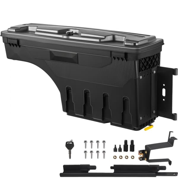 Kuorma-auton sängyn lukittava säilytyslaatikko, vedenpitävä ABS, yhteensopiva Chevrolet/GMC 2019-2021, musta.