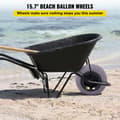 Miniatyrbild 2 av 9: Strandballonhjul, 15,7" ersättningssanddäck, TPU-däck för kajakvagn och buggy med gratis luftpump, 2-pack.