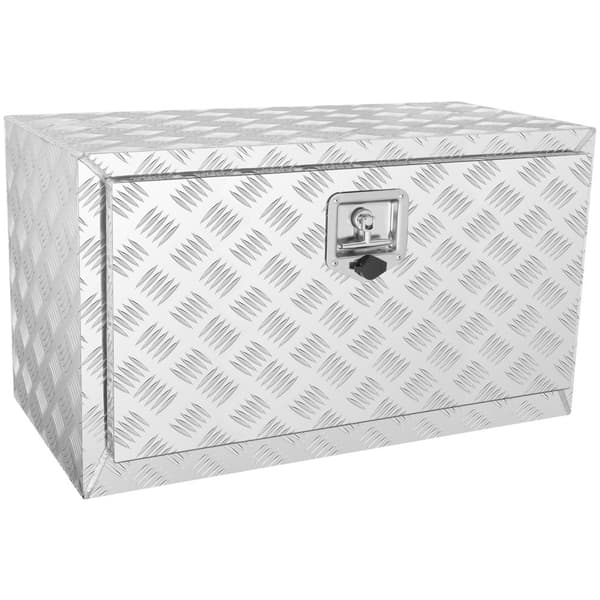 Undervognskasse i aluminium, 30"×14"×16", med lås og nøgler. Vandtæt opbevaringsboks til trailer, lastbil og varevogn.