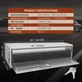 Miniatyrbillede 7 af 9: Undervognskasse, 60"x24"x24", robust aluminium diamantplade værktøjskasse med lås, vandtæt traileropbevaring til lastbil og varevogn.