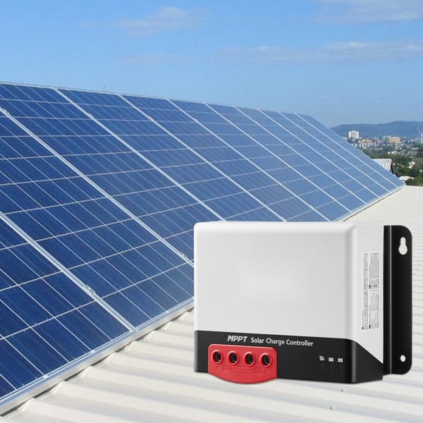 30A MPPT solcellelader, 12V/24V automatisk indgang, regulerer solpaneloplading med Bluetooth, 98% effektivitet til AGM