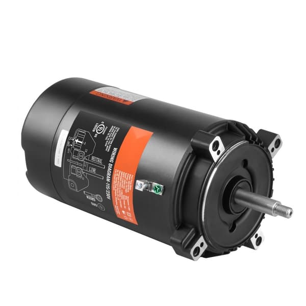 1HK poolpumpemotor 115/230V 9,8/4,9A 56J 3450RPM med 90μF/250V kondensator - effektiv drift til din pool.