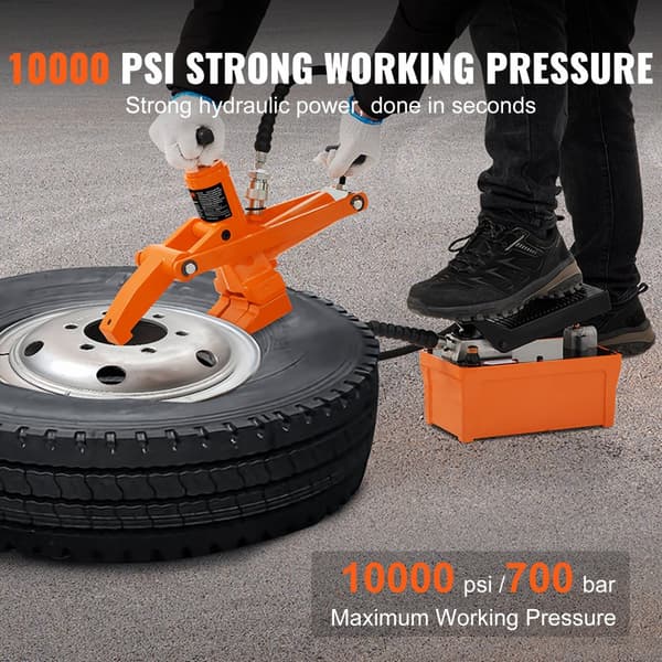 Hydraulisk pärlbrytare 10000 PSI med metallfotpump, kraftig för traktorer, lastbilar, bussar och ATV.