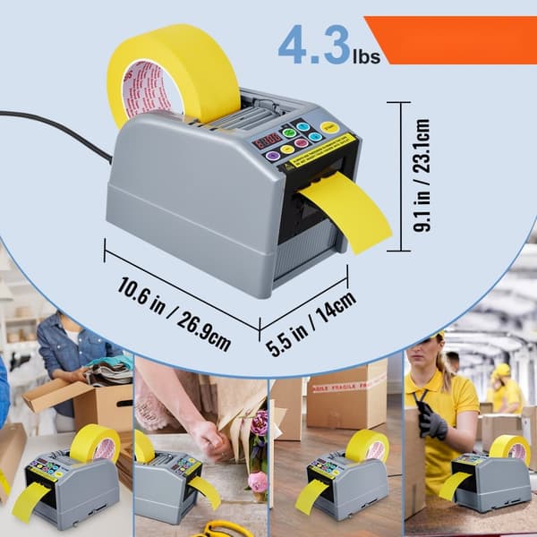 Zcut-9 Automatisk Tape Dispenser - Elektrisk Tapeskærer til Klæbemiddel, 6-60 mm Bredde | Effektiv Emballagemaskine