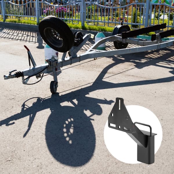 Reservedæksholder til anhænger, 160 lbs kapacitet. Passer til de fleste 4-8 lugs hjul med boltemønstre fra 4" til 6,5".