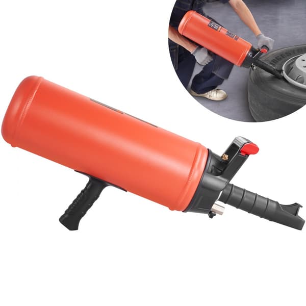 Dækperlebeholder, 2,4 Gal/9 L luftblæser til dækperler, 150 PSI håndholdt Bazooka, bærbar pumpe til traktor og bilreparation.