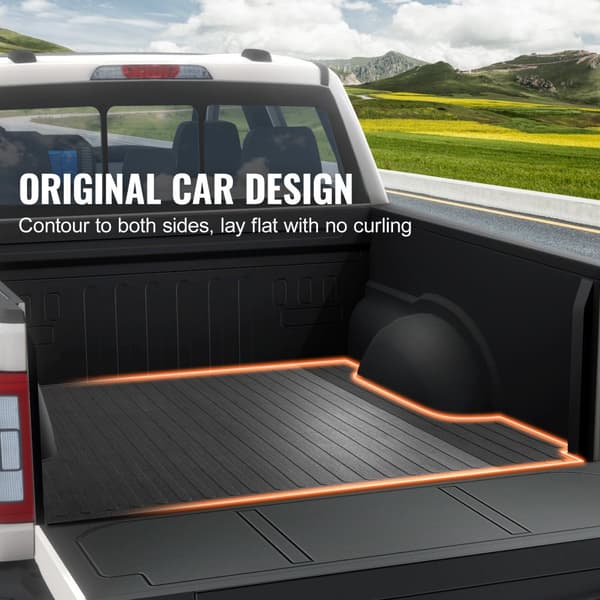 Lastbilsengemåtte til 2015-2023 Ford F150, 5,5 FT kort seng. Gummimåtte (1/4" tyk) beskytter mod vejr og skader.