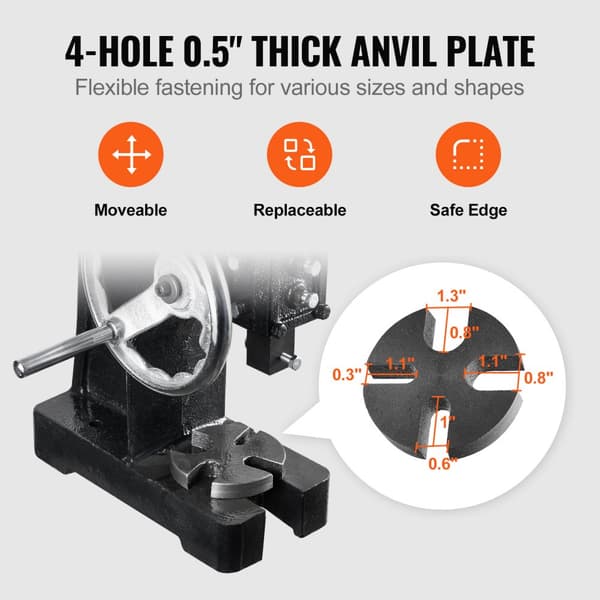 Arbor Press 1 Ton Nitpressmaskin med handhjul, robust gjutjärnsenhet för effektiv pressning.