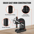 Miniatyrbild 6 av 9: Arbor Press 1 Ton Nitpressmaskin med handhjul, robust gjutjärnsenhet för effektiv pressning.