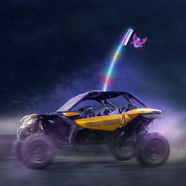 LED-vipuvalo 1 kpl 3FT RGB spiraaliantennivalo kaukosäätimellä ATV UTV RZR:lle