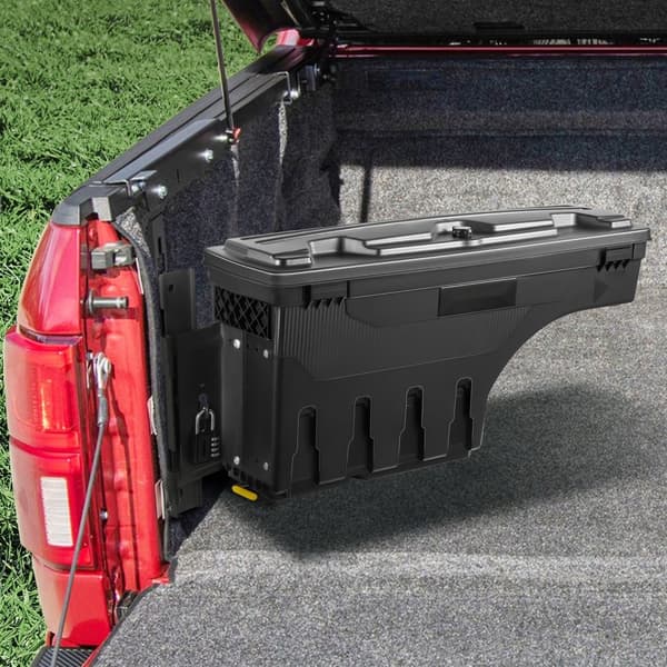 Förvaringslåda för lastbilsbädd, låsbar gunglåda, 6,6 Gal/25 L ABS, vattentät och hållbar, passar Ford F-150 2015-2021.