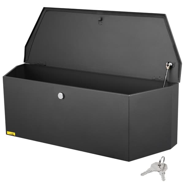 Trailer Tunga Verktyg Förvaringslåda 36 x 12 x 12 tum kolstål + låsnycklar