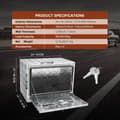 Miniatyrbillede 7 af 9: Undervognskasse, 24"×14"×16", robust aluminium diamantplade værktøjskasse med lås, vandtæt traileropbevaring til lastbil og varevogn.