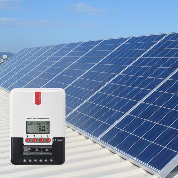20A MPPT Solcelle Ladercontroller, 12V/24V Auto DC Indgang, Solar Regulator med LCD Display, Temperatursensor, til AGM, Gel og Lithium batterier.