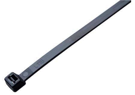 Kabelband 7,6X400 svart UV-beständigt, max Ø-diameter 114,5mm, temperatur -40°C till +85°C, draghållfasthet 540N, polyamid (PA) - (100 st)