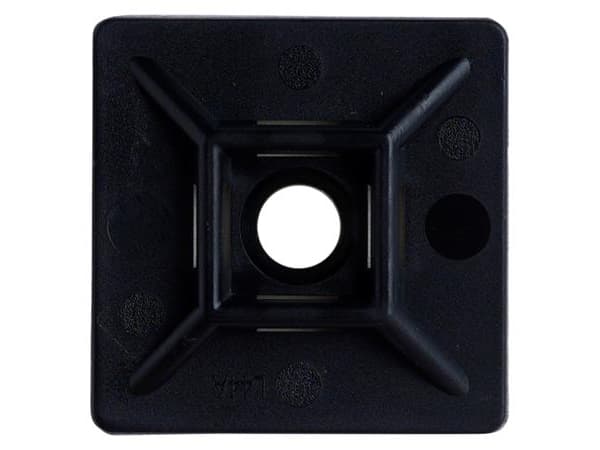 Kabelbinder sokkel 28X28 sort, temperatur -40°C til +85°C, Polyamid (PA) KRT:5000 - (100 stk.)
