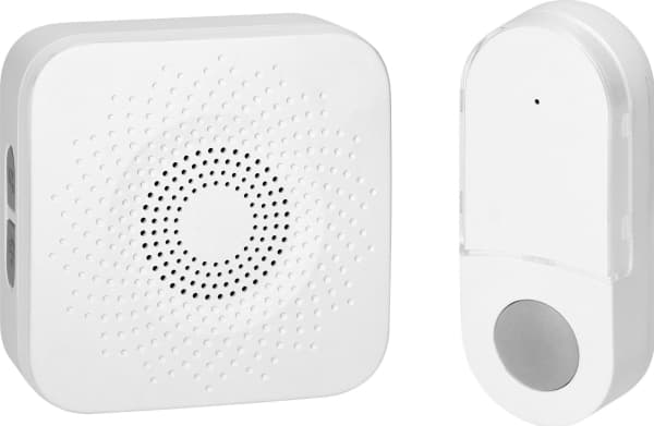 Orno SETI AC, trådløs ringeklokke, nettverk, knapp uten batteri, læringssystem, 32 lyder, 150 m, hvit