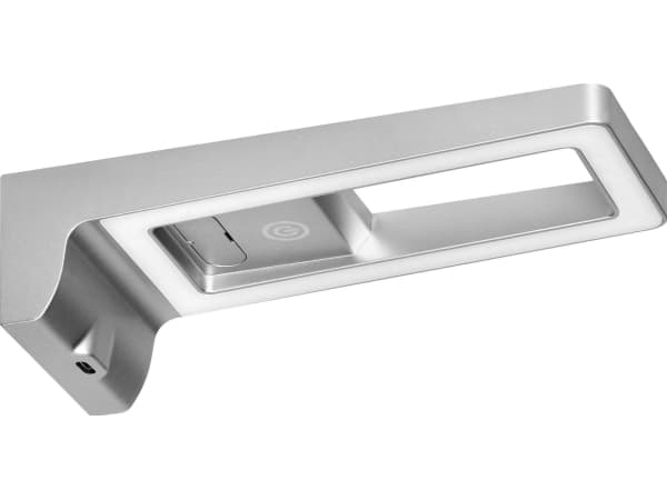 Orno ARTUS LED-kaappivalaisin 3W, 225lm, 4000K, kosketuskytkimellä ja USB-liitännällä, harmaa