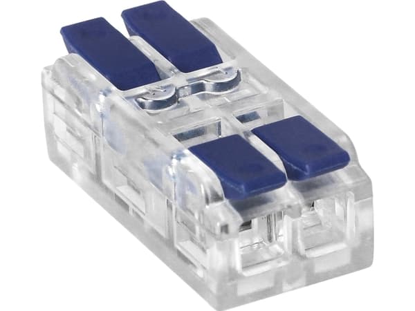 Orno Asennusliitin 2-johtiminen, kaksipuolinen; mille tahansa kaapelille 0,75-4mm?; IEC 250V/32A; 50 kpl.