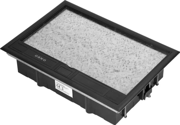 Orno Golvbox för modulära uttag 8 x 45x45mm eller 16 x 22,5x45mm, lock: egenutvecklat material, svart