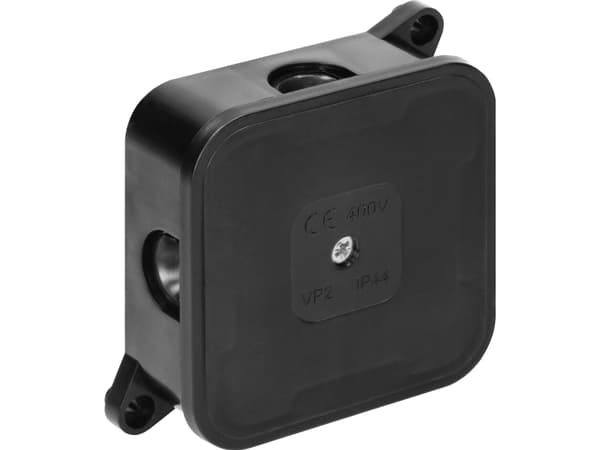 Orno ECO n/t rasia, IP44, 400V, 4 kumitiivistettä, 85x85x35mm, musta, 60 kpl.
