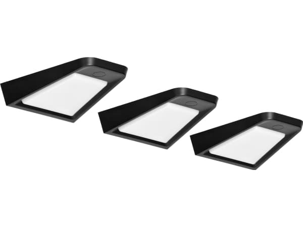 Orno DIKI set med 3 LED-lampor för underskåp, 3x2W, 4000K, med beröringsfri brytare, svart