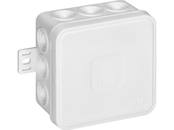 Orno Box n/t CLICK, IP54, 12 rör, 75x75x41mm, vit, 66 st.