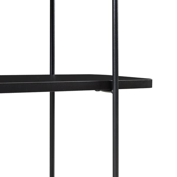 Vägghylla Østfold 100x80x21 cm stål svart [en.casa]