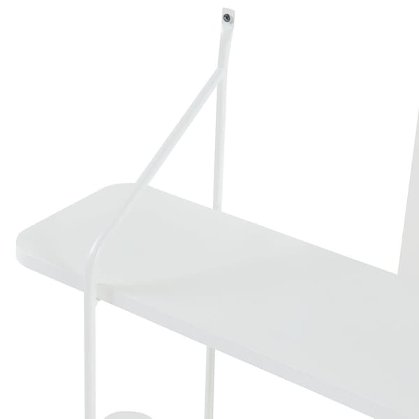 Vägghylla Østfold 100x80x21 cm stål vit [en.casa]