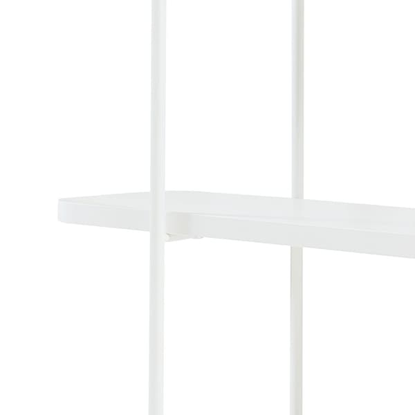 Vägghylla Østfold 100x80x21 cm stål vit [en.casa]