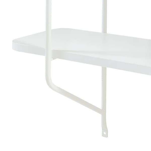 Vägghylla Østfold 100x80x21 cm stål vit [en.casa]