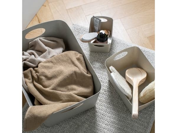 koziol BOXXX M, Säilytyslaatikko, Hiekka, Suorakulmainen, Kierrätysmuovi, Yksivärinen, Sisätilat