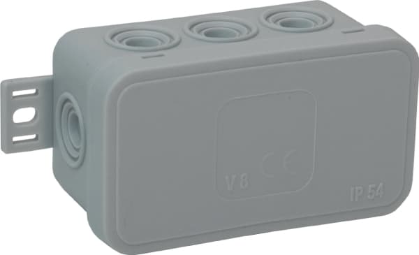 Orno Box n/t CLICK, IP54, 8 läpivientiä, 80x45x41mm, harmaa, 100 kpl.