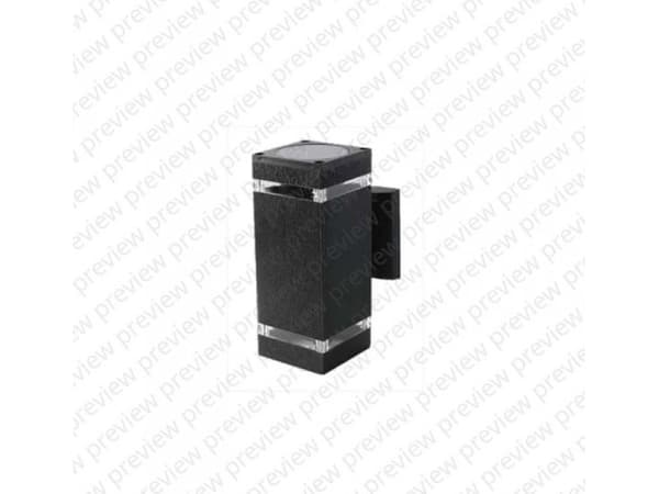 V-TAC Vegglampe V-TAC Hage Vegglampe Svart IP44 2xE27 Firkantet Topp Bunn VT-968