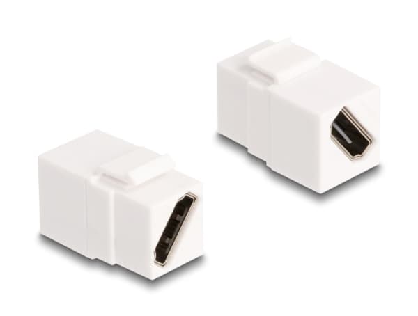 Delock - Modulär insats (koppling) - hona till hona, 8K 60 Hz - HDMI - vit