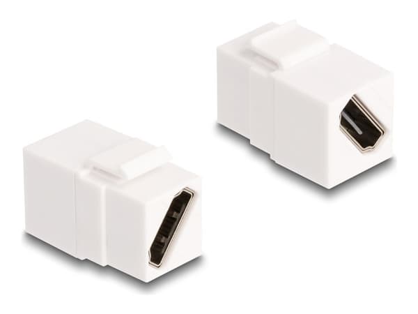 Delock - Modulär insats (koppling) - hona till hona, 8K 60 Hz - HDMI - vit