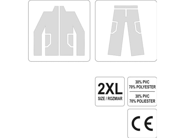 Vorel Camo regndrakt størrelse XXL (74647)