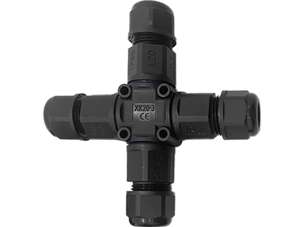Orno Kaapeliliitin, tyyppi-X nelinkertainen jakotukki pikaliittimellä, IP68, 3x4mm2, 400V/16A