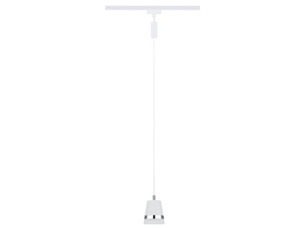 Paulmann Pendelarmatur URail PENDEL CONE GU10 maks. 10W hvit RAL9003 / plast