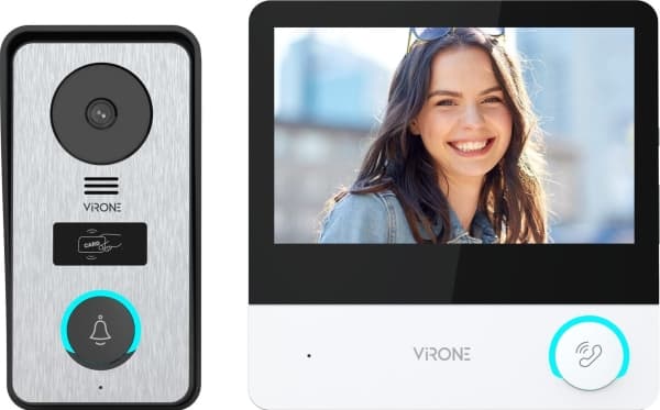 Orno CETI Full HD Single Family Video Intercom Kit 4 Wire 7 Tommers berøringsskjerm Full HD RFID