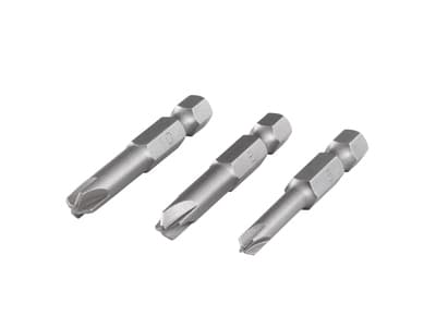 wolfcraft GmbH 4006885126701, 3 kpl, Turva-torx, T10, T6, T8, 50 mm, 25,4 / 4 mm (1 / 4"), Kahdeksankulmainen