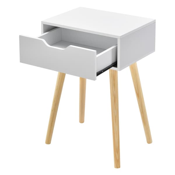 Sängbord Östersund set om 2 vit 60x40x29,5 cm [en.casa]