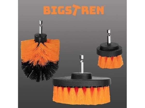 Bigstern Rensebørster for en drill - 4 stk