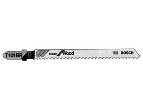 Bosch T 101 BR, Kuviosahanterä, Lastulevy, Kuitulevy, Paneeli, Pehmeä puu, Runsashiilinen teräs (HCS), Musta, Ruostumaton teräs, 2,5 mm, 3 cm