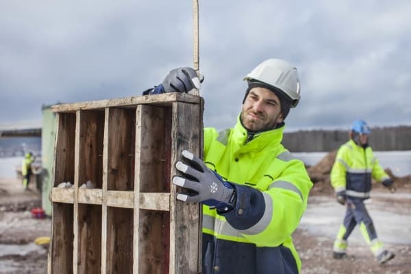 Ejendals TEGERA 295, Verkstedhansker, Blå, Grå, Hvit, Voksen, Voksen, Spandex