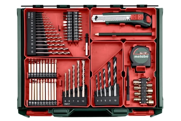 Metabo SB 18 L BL Set, Boremaskin med pistolgrep, Nøkkelløs, Børsteløs, 1,3 cm, 1700 RPM, 4 cm